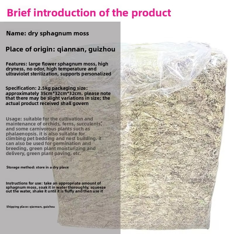 Sphagnum Moss 2.5kg Bulk Compr - Sphagnum Moss Dry 评论和价格